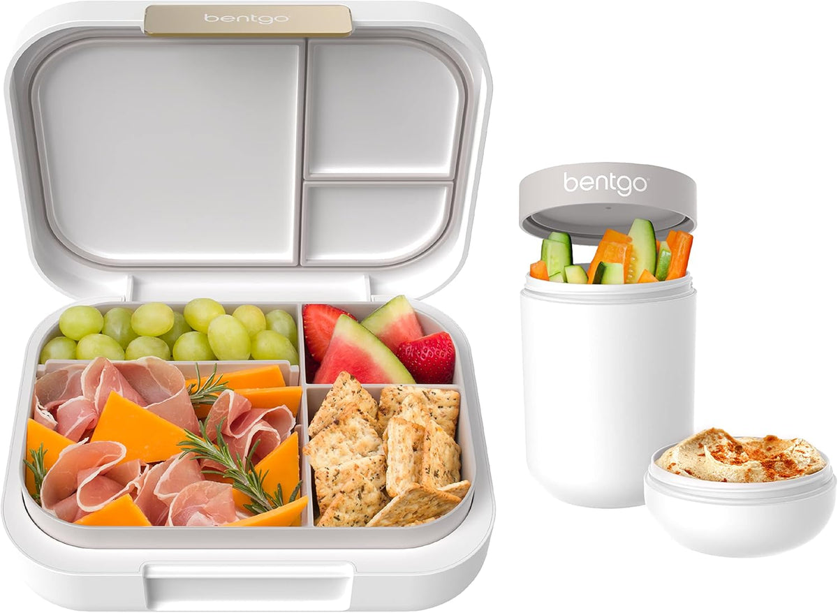 White Lunch Box Set With Reusable Snack Cup N778614