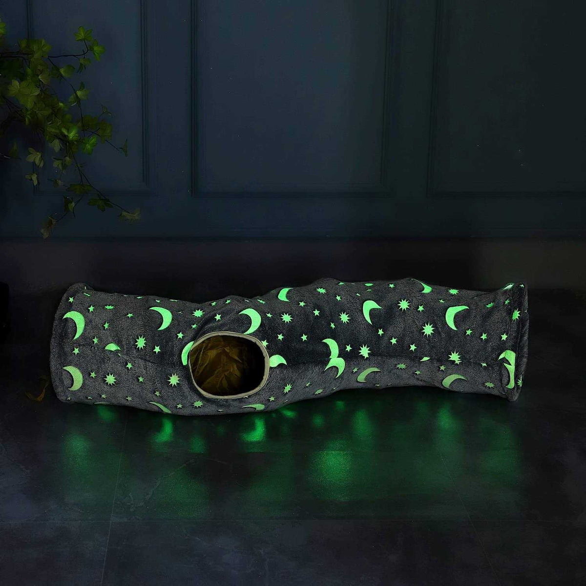 Collapsible Cat Tunnel Tube with Plush Ball Toys U73412