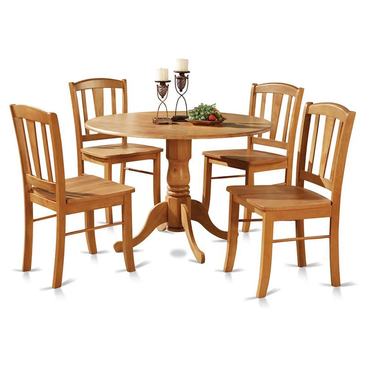 5-piece Oak Wood Dining Table and Chairs J1948
