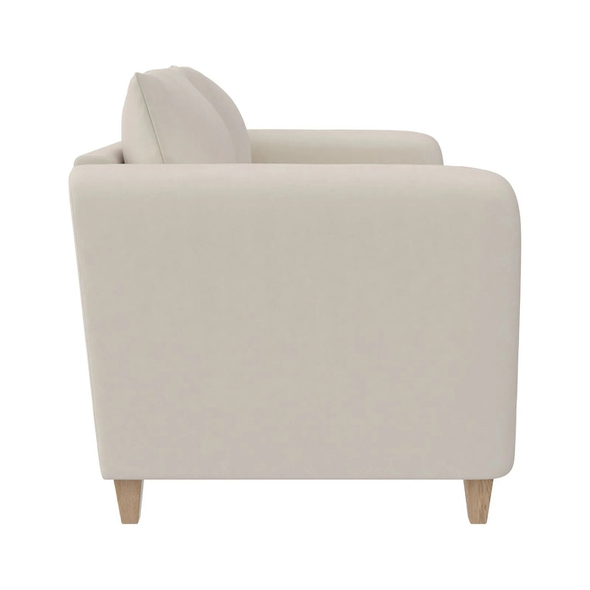 Ivory Velvet Channel Tufted Sofa K311442