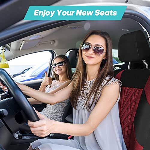 Gray Cloth Full Set Car Seat Covers V362680