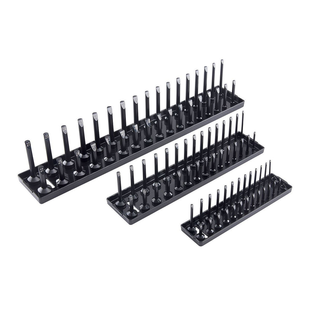 3 Piece Black Metric Socket Tray H5811