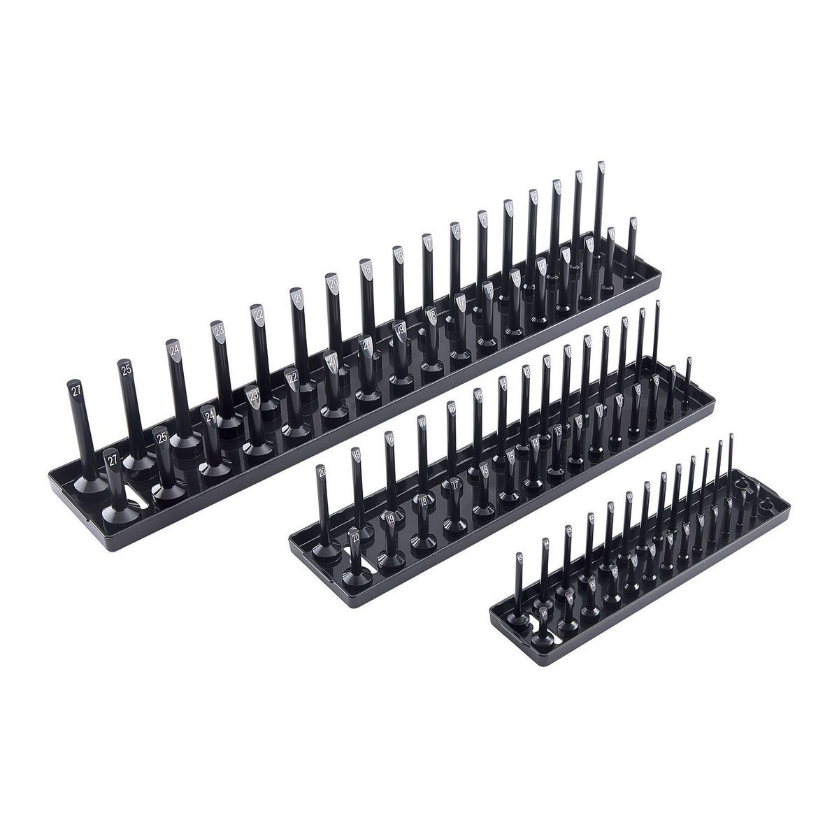 3 Piece Black Metric Socket Tray H5811