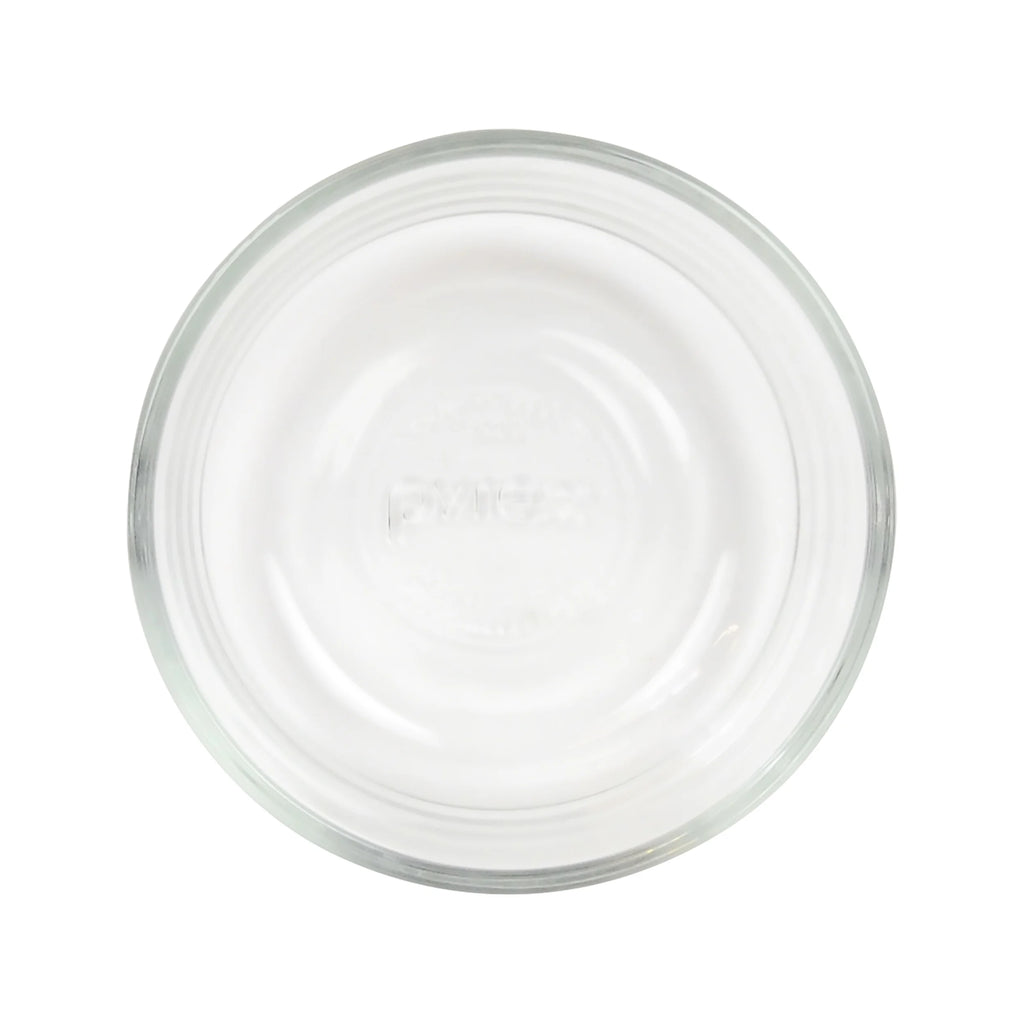 1-Cup Clear Round Glass Food Storage Bowl with Red Lid, 6-Pack N874