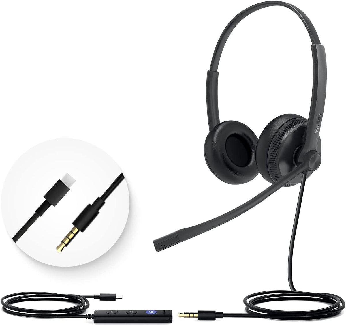 Wired Noise Cancelling Stereo Headset with Microphone A722520