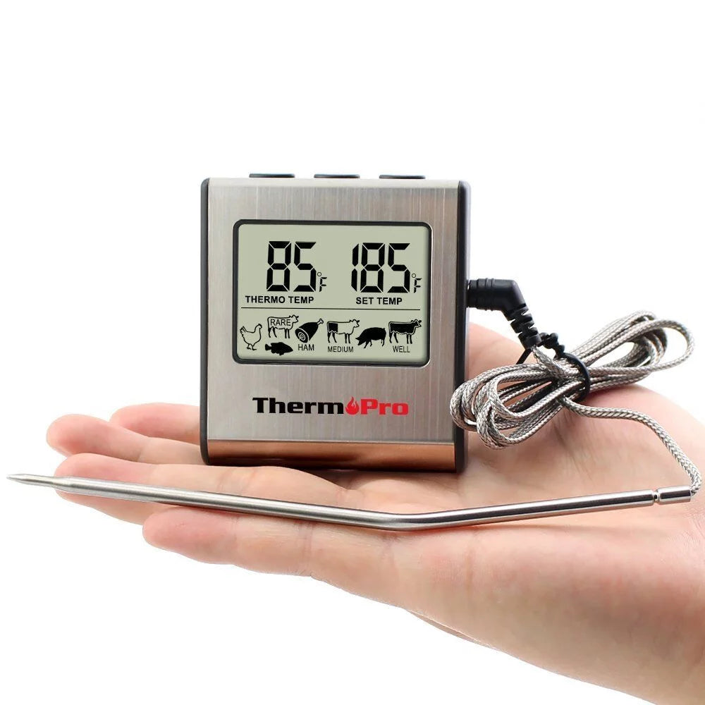 Digital Cooking Meat Thermometer & Clock Timer O7157