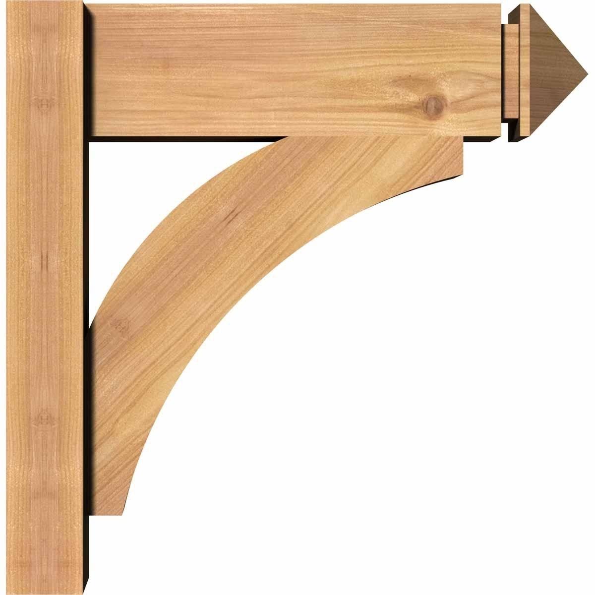 7 1/2x22W x 22x22D x 34x22H Western Red Cedar Arts and Crafts Outlooker Y85703