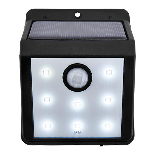 115 Lumen Wall-Mount Solar Security Light, Black I240835