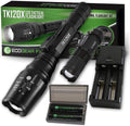 Zoomable LED Tactical Flashlight Kit with Batteries and Charger I429692