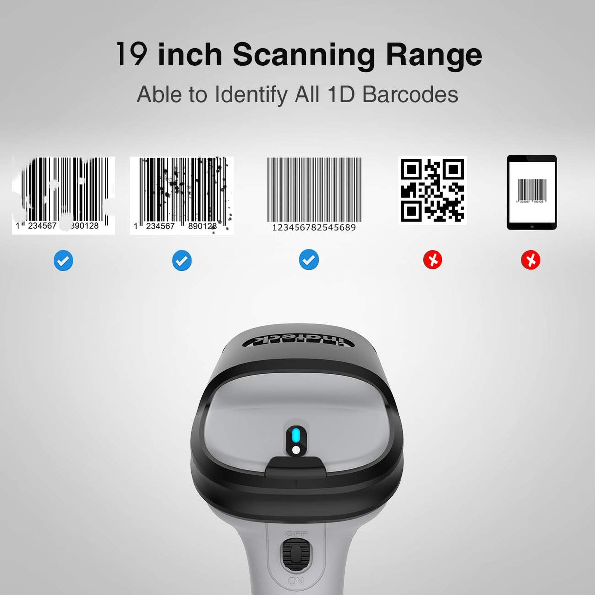 Bluetooth Barcode Scanner with 35m Range X499732