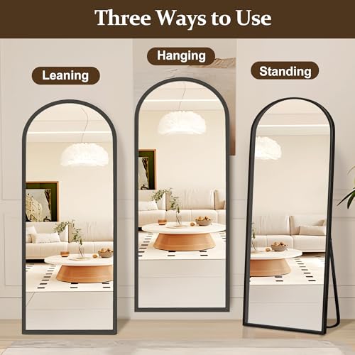 Gold Arched Full Length Mirror with Stand T80074