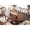Brown Oval Wooden Dining Table with Storage Base G84170