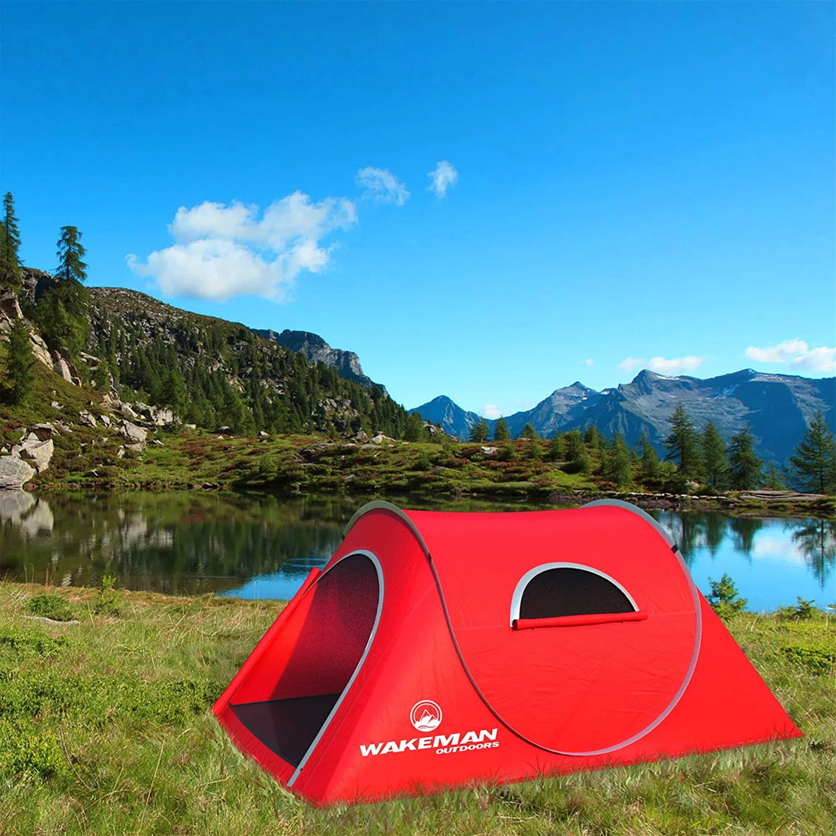 Pop-Up 2 Person Tent, Red Y296