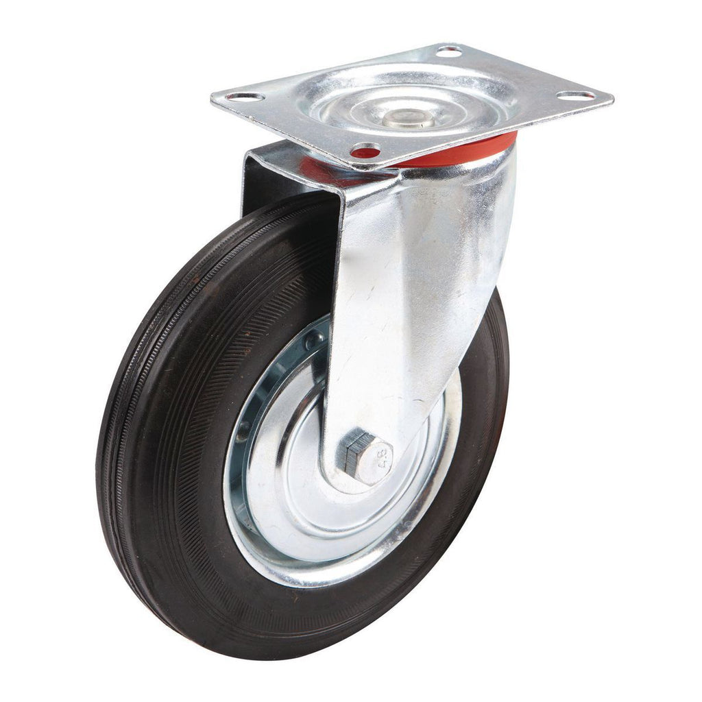 8 in. Cushioned Rubber Swivel Caster C13825