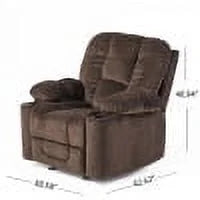 Chocolate Brown and Black Fabric Tufted Recliner K8116