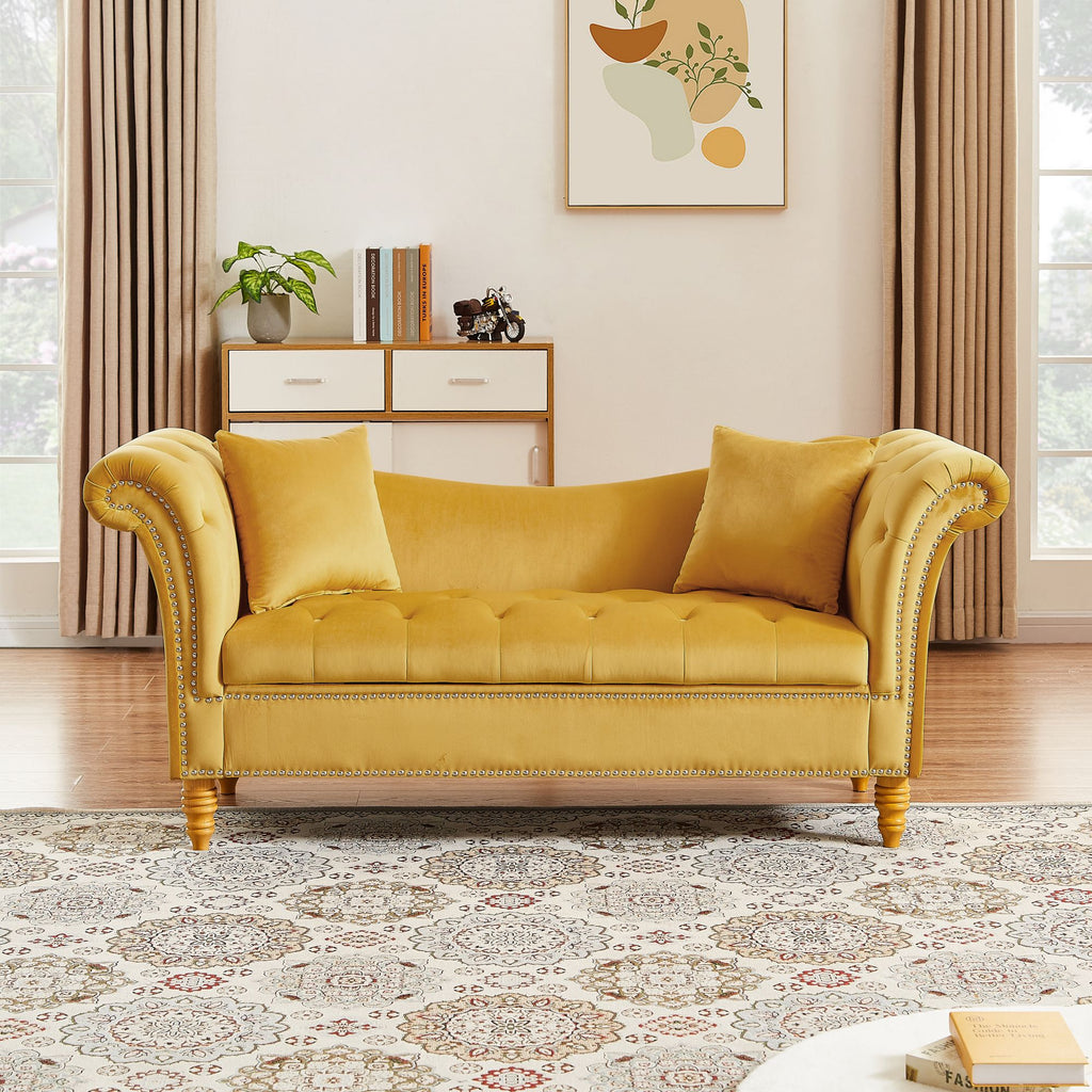 Velvet U Shape Backrest Sofa with Storage J858178