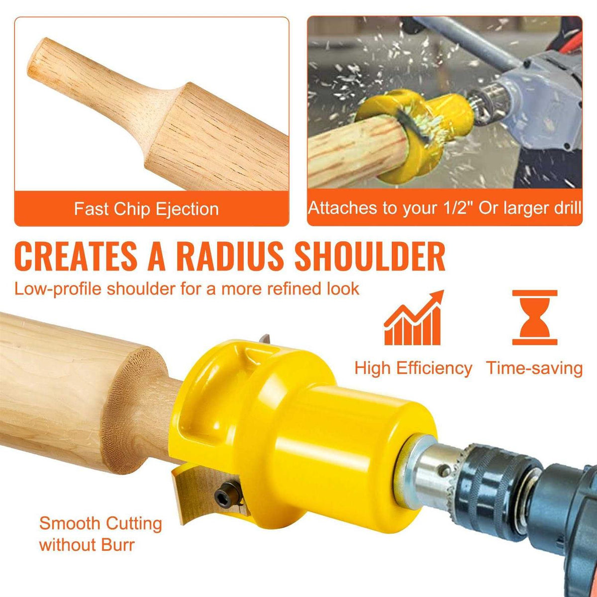 Tenon Cutter 1.5 / 38 mm Diameter with Dual Curved Blades & Button Screws E8130