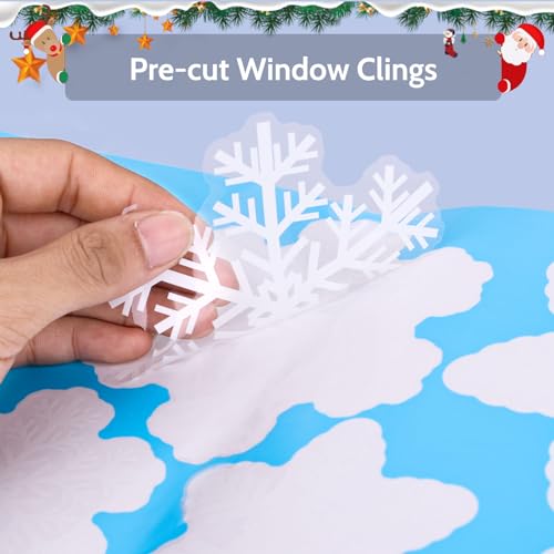White Snowflakes Window Stickers W7030