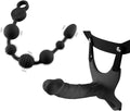 Vibrating Anal Beads + Hollow Strap-On System N420