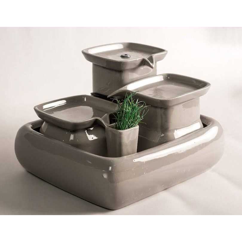 Ceramic Cat Water Fountain J8376