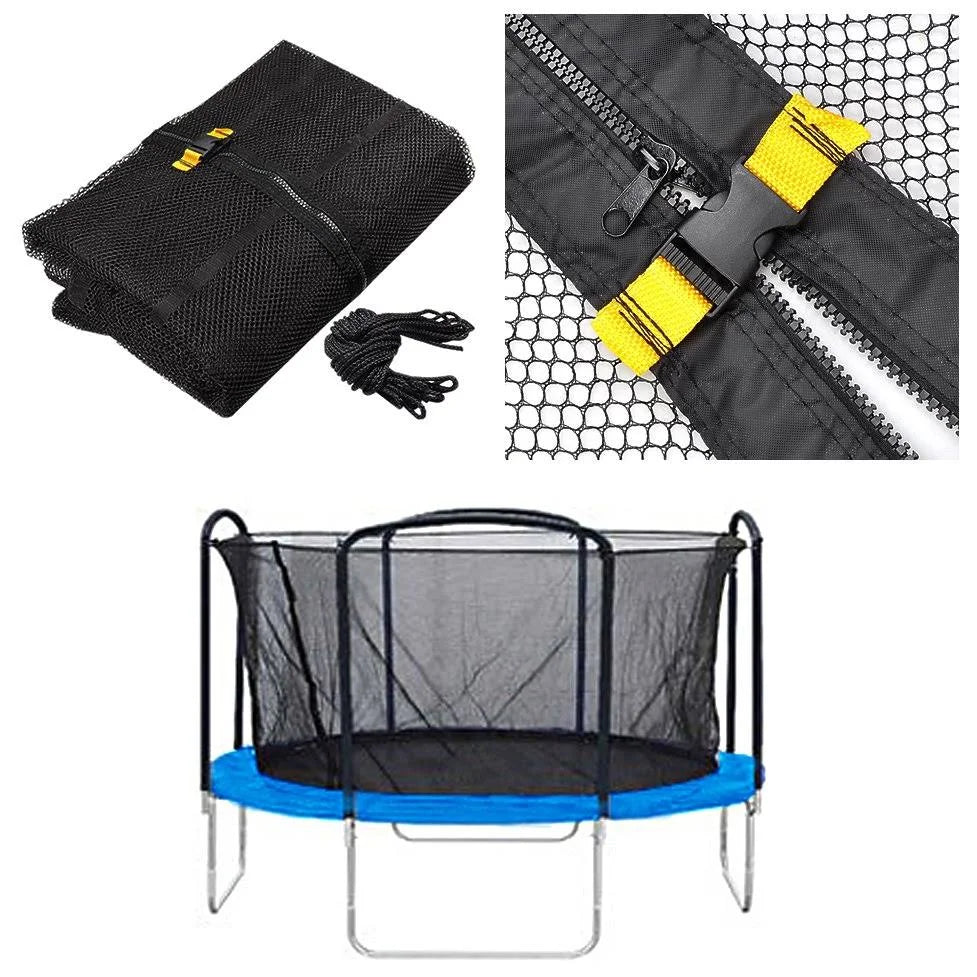 15ft 3 Arch 6 Pole Round Trampoline Enclosure Net Replacement Q625