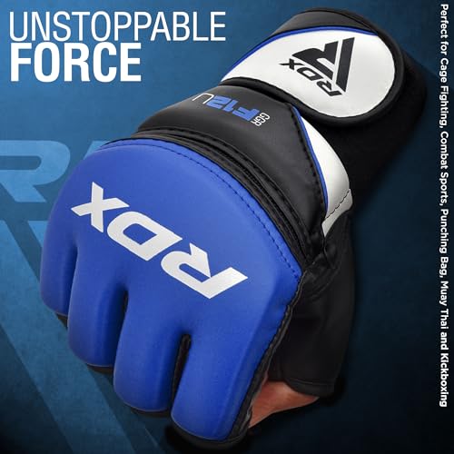 MMA Gloves Half Finger Adjustable Maya Hide Leather G647329