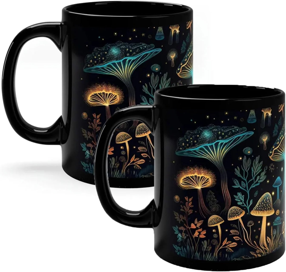 Black Mushroom Mug 2PCS I69745