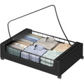 Black Under Bed Storage Drawers with Wheels and Cover V637