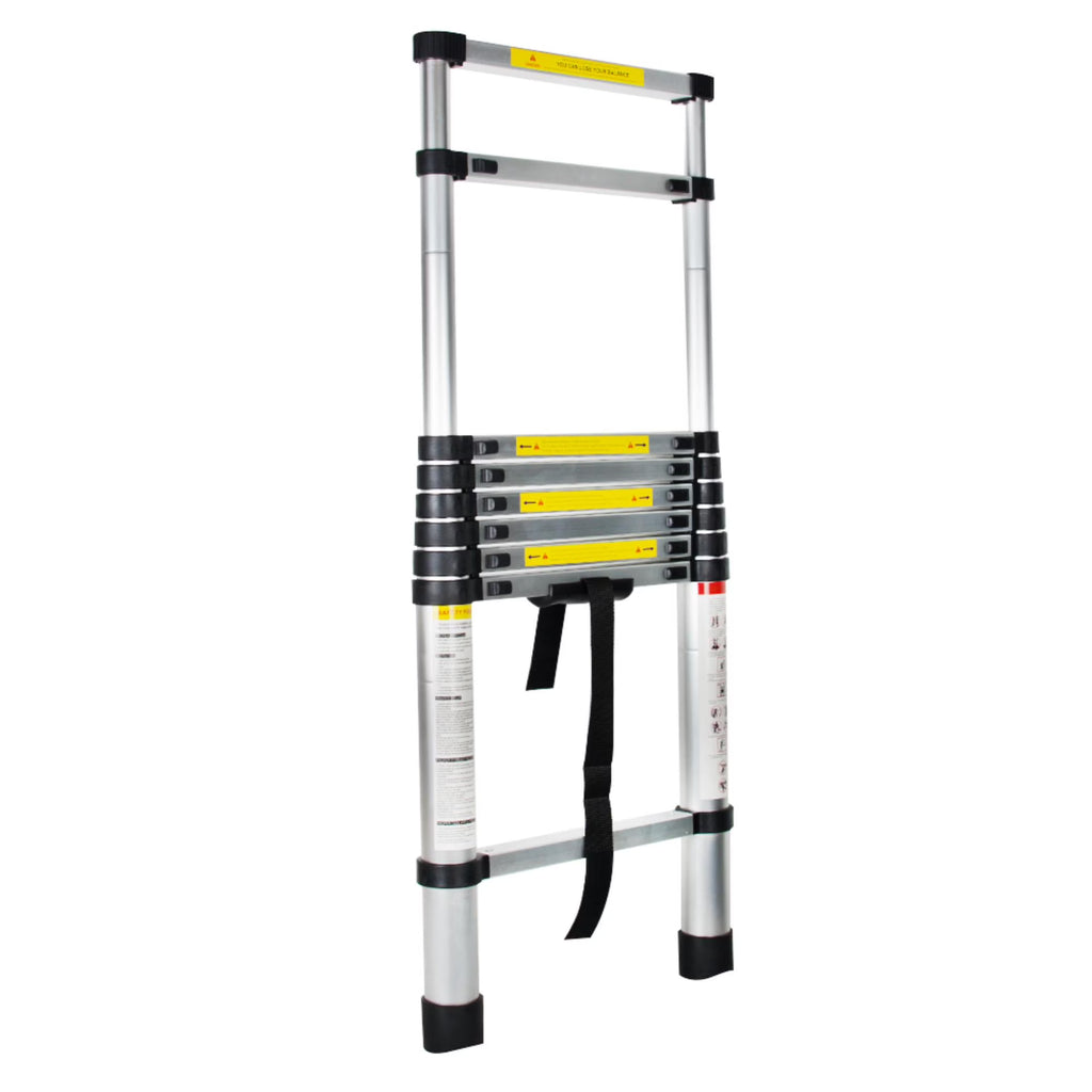 8.5FT Telescopic Aluminum Ladder with Button Retraction F4047