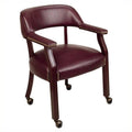 Traditional Arm Guest Chair with Casters U9732