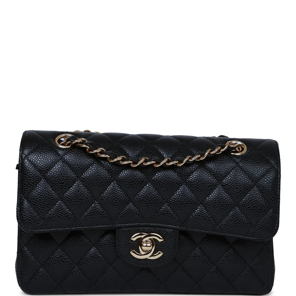 Black Caviar Double Flap Bag G2339