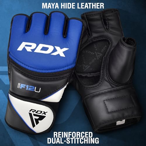MMA Gloves Half Finger Adjustable Maya Hide Leather G647329
