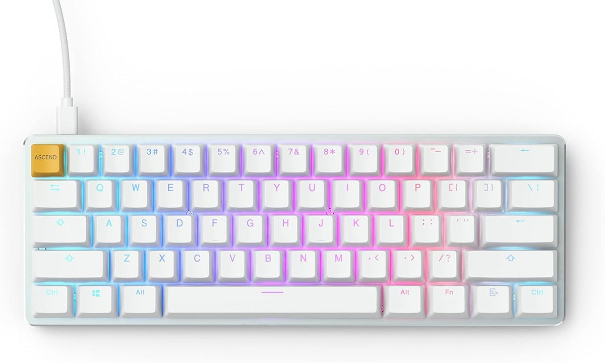 60% Compact Size 61 Key RGB LED Backlit Brown Switches Hot Swap Switches Mechanical Gaming Keyboard H2641