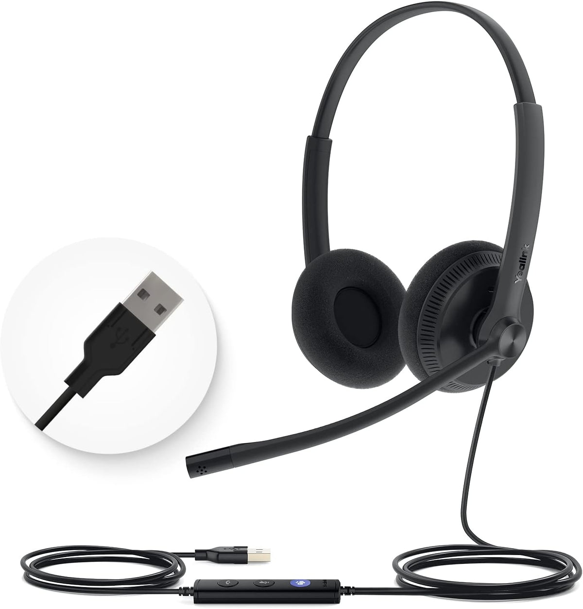 Wired Noise Cancelling Stereo Headset with Microphone A722520