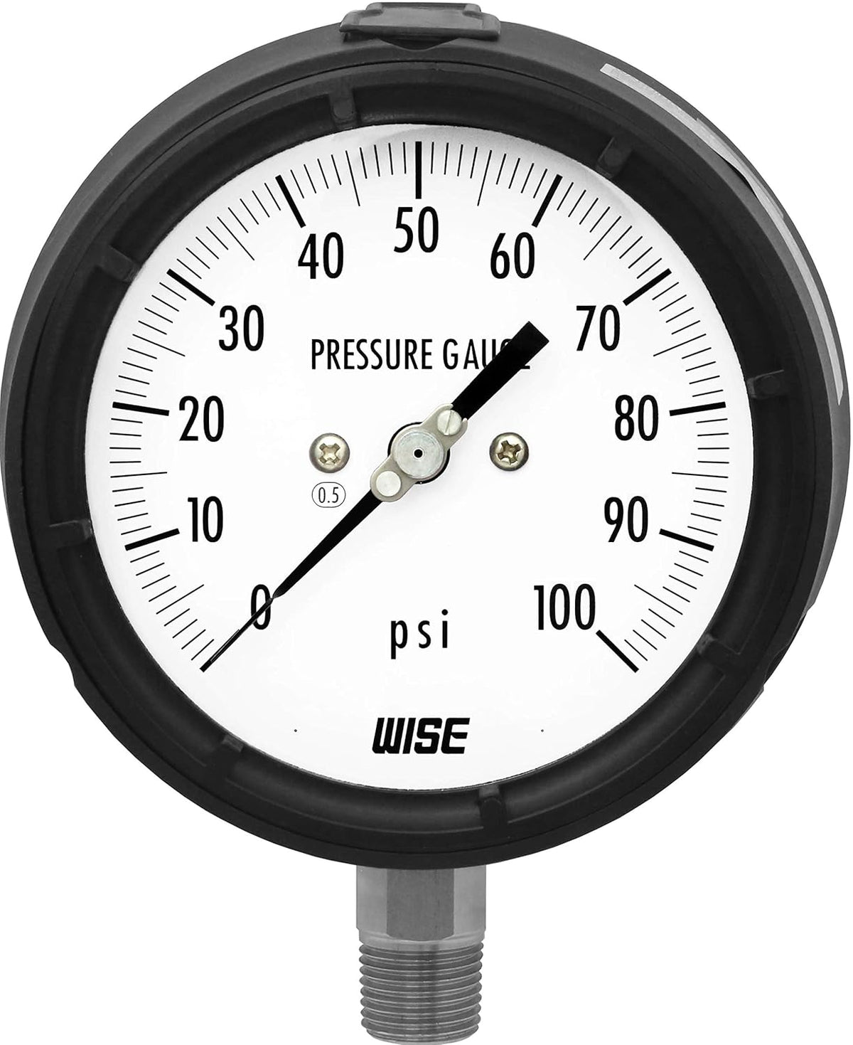 Solid Front Type Pressure Gauge with Thermoplastic Case 125mm Dial 0~100psi D1594