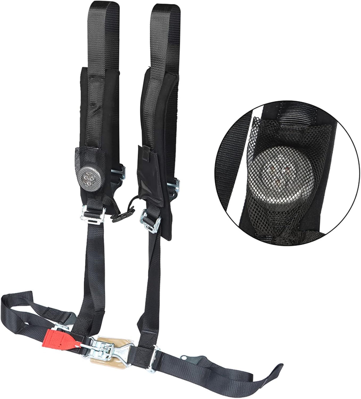 4 Pack Black 4 Point Harness 2 Straps J91116