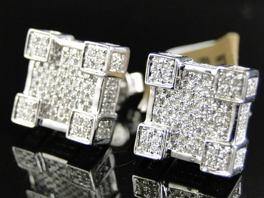 10k White Gold Diamond Earrings (2.50 Ct) R565