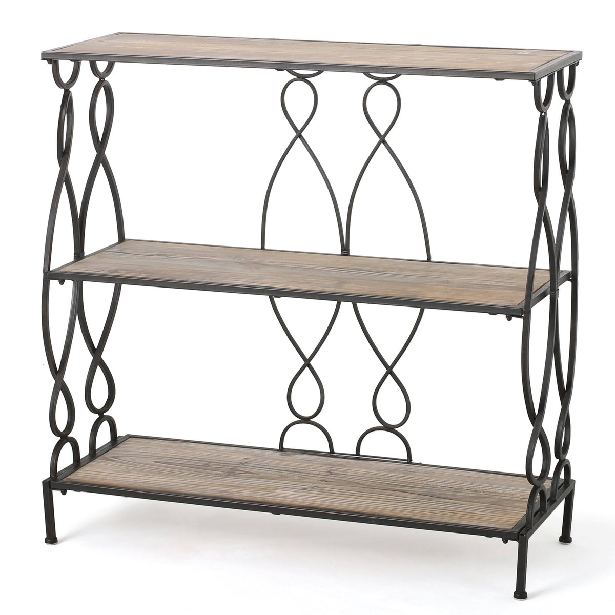 Modern Industrial 2 Shelf Firwood Bookcase Tables V68191
