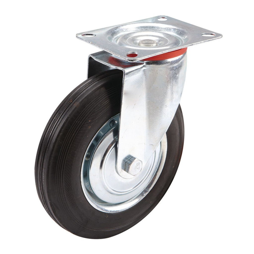8 in. Cushioned Rubber Swivel Caster C13825