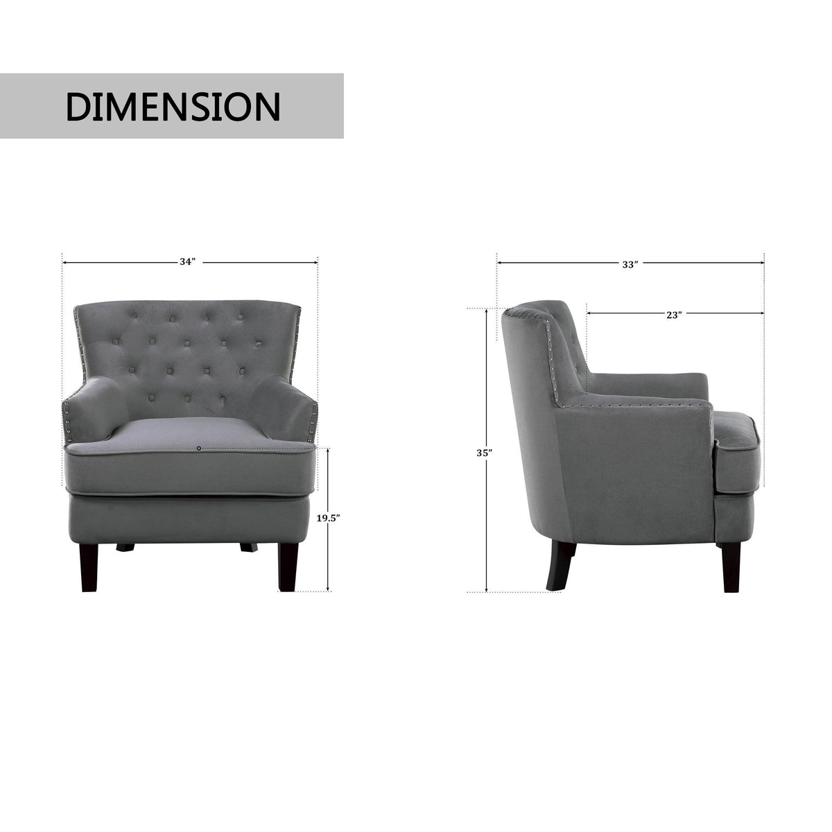 Grey Accent Chair L847108