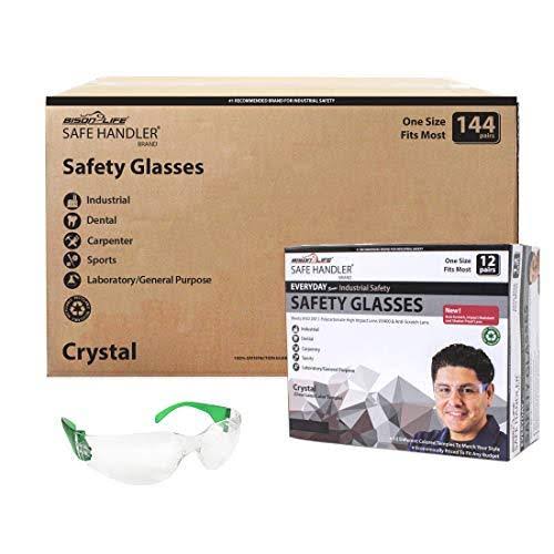 Clear Polycarbonate Safety Glasses, Case of 12 Boxes E852