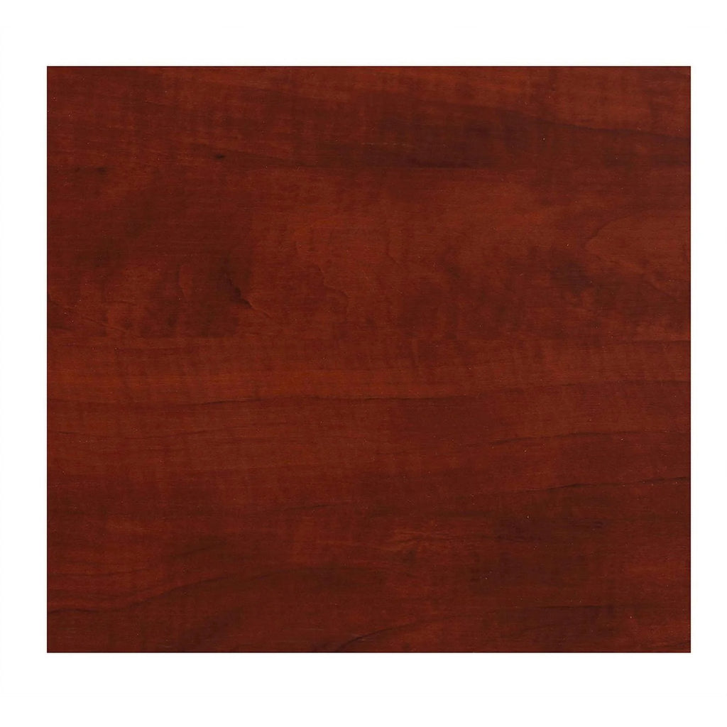 Cherry Wood and Black Metal End Table U9698