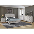 White & Oak Queen Size Bed P826