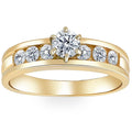 14K Yellow Gold Diamond Engagement Ring P1088