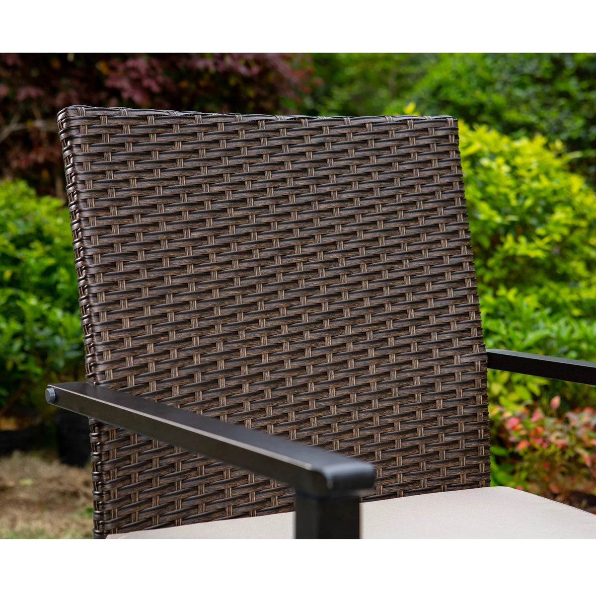 8-Piece Outdoor Patio Set with 13 ft Umbrella, 6 Wicker Cushioned Chairs & Rectangular Table H951573