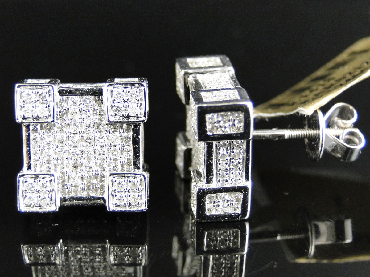 10k White Gold Diamond Earrings (2.50 Ct) R565
