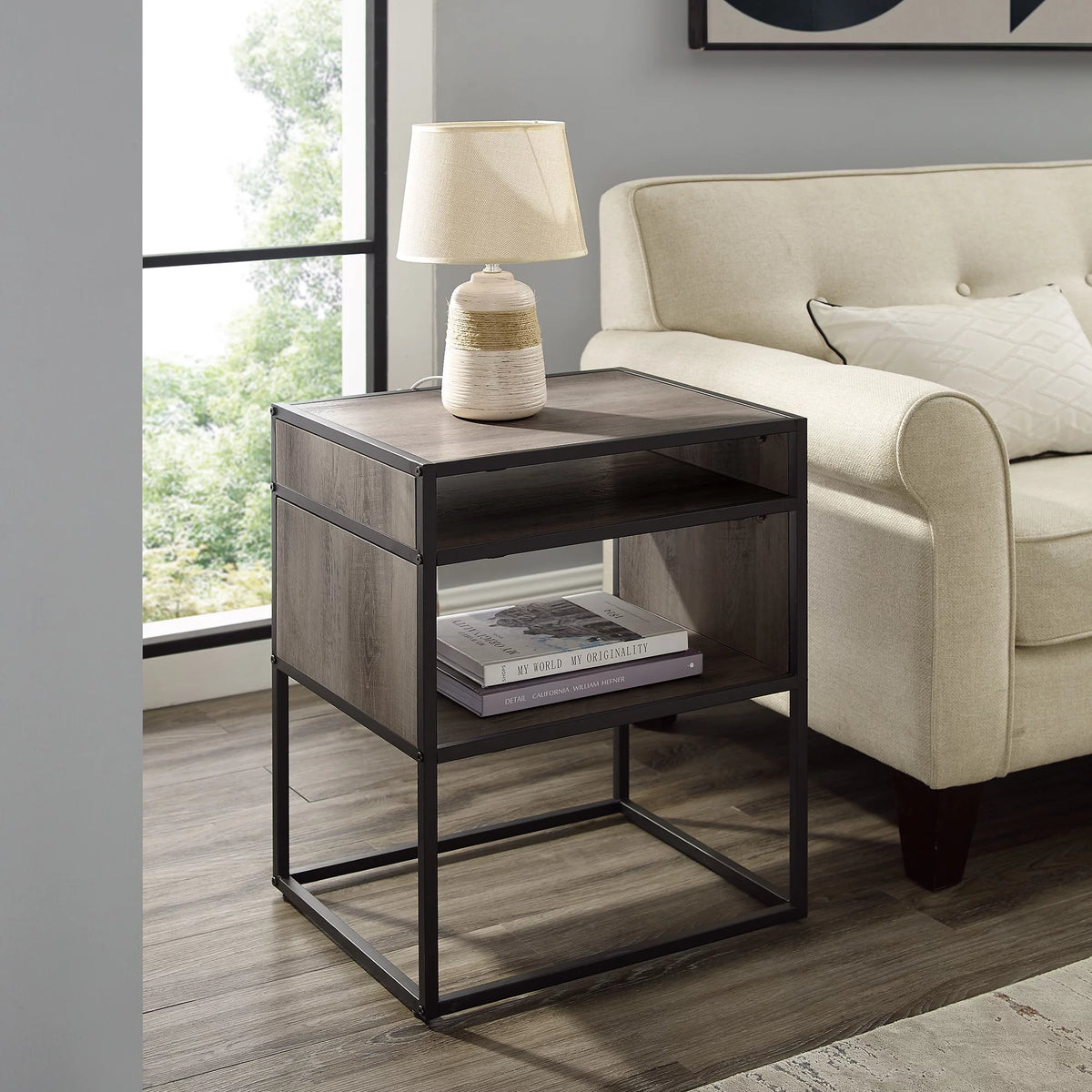 Mixed Material End Table N839576