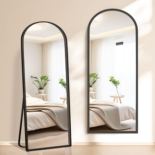 Gold Arched Full Length Mirror with Stand T80074