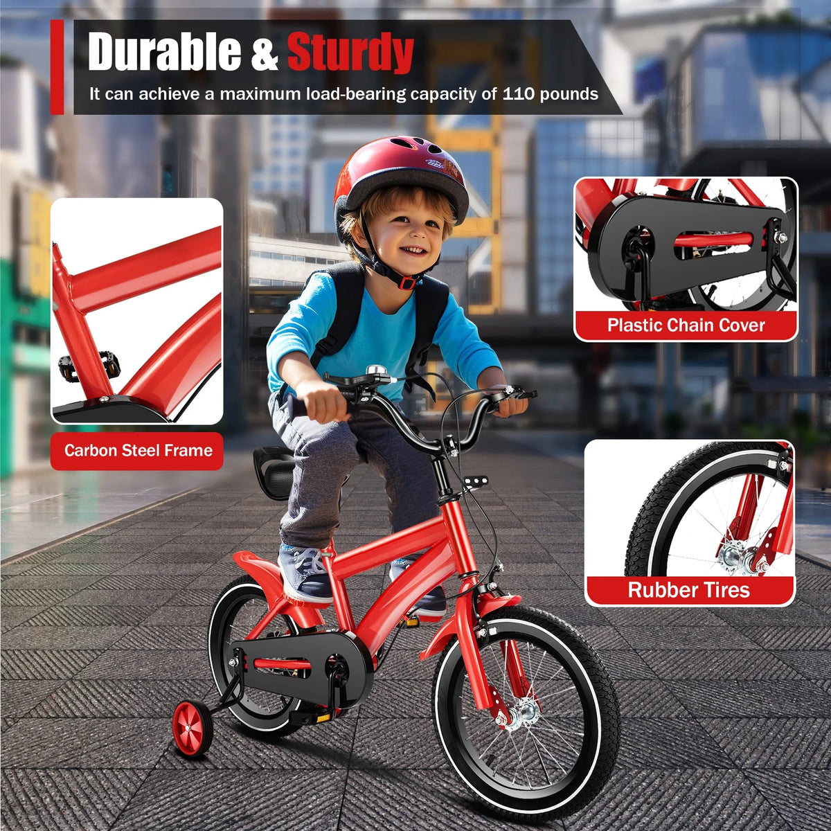 14 inches Kids Bike Steel Frame Blue R662