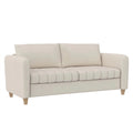 Ivory Velvet Channel Tufted Sofa K311442
